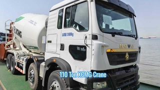 8 unités de nouveaux camions malaxeurs à béton XCMG 12 m³ vers l'Albanie